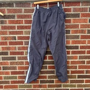 Cheetah Dark Gray and White Stripe Windbreaker Athletic Pants